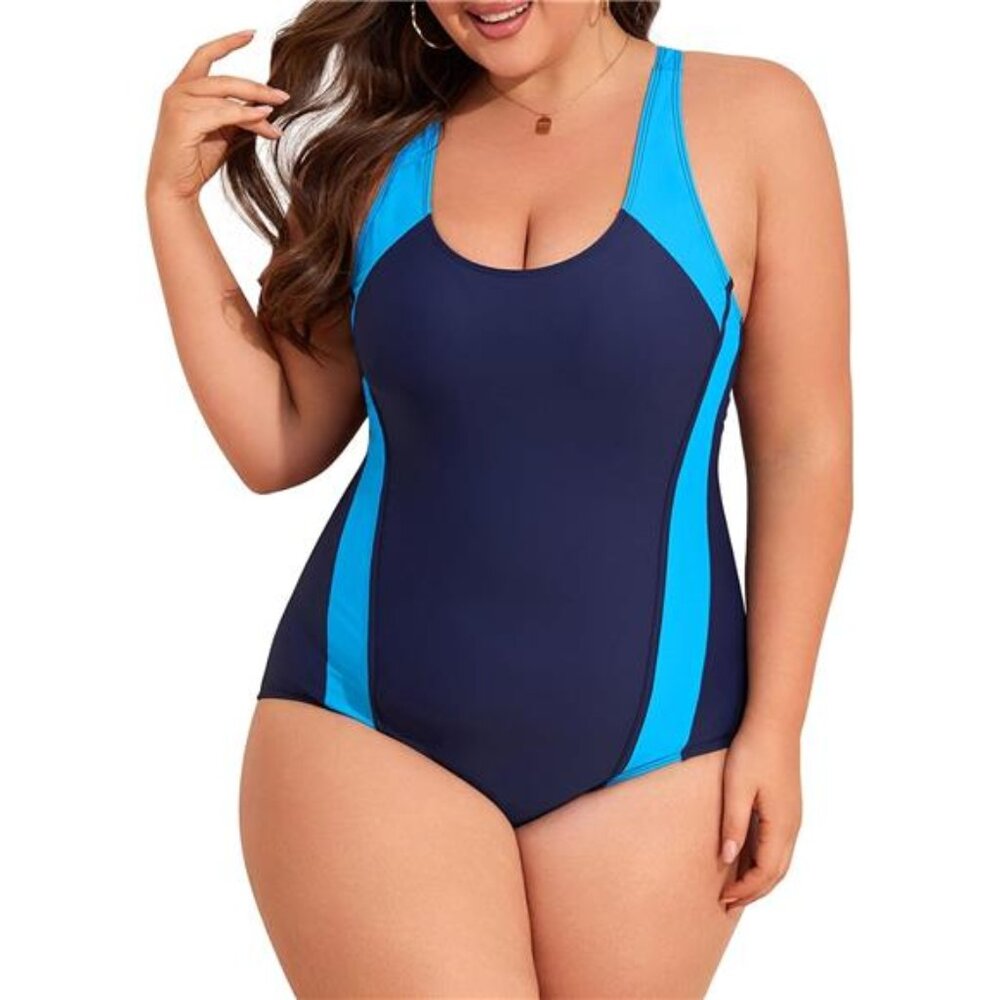 Plus Size Swimsuit for Women One Piece Tummy Control Bathing Suit